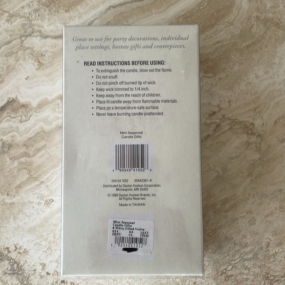 NEW White Mini Votive Set - 8-Piece White Wax Candles Collection - Picture 6 of 6